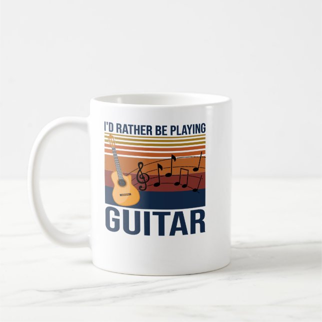 Guitar-ID i stället spela upp Guitar135 Guitarist Kaffemugg (Vänster)