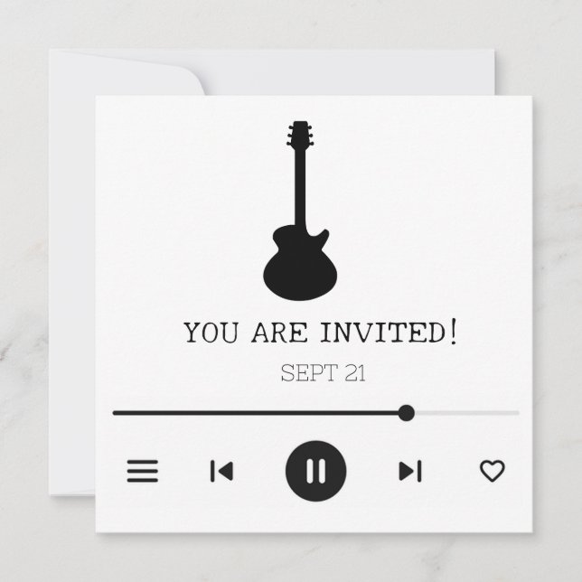 Guitar-inbjudningar - flera Användor Inbjudningar (Framsida)