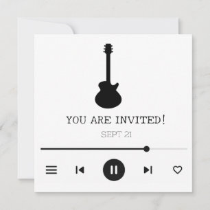 Guitar-inbjudningar - flera Användor Inbjudningar