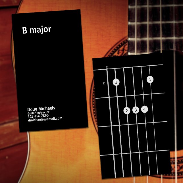 Guitar Instructor B Major Visitkort (Skapare uppladdad)