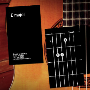 Guitar Instructor E Major Visitkort