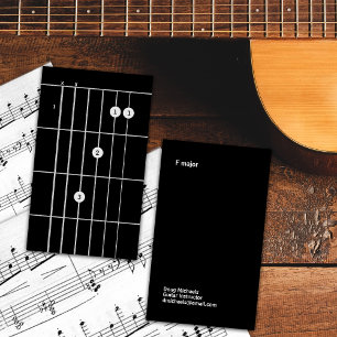 Guitar Instructor F Major Visitkort