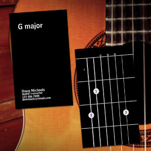 Guitar Instructor G Major Visitkort