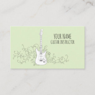 Guitar Instructor Guitarist Professionell Musician Visitkort