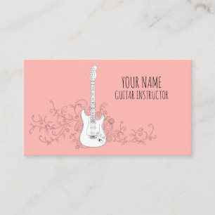 Guitar Instructor Guitarist Professionell Musician Visitkort