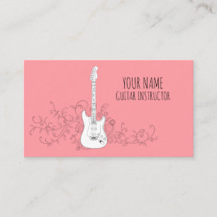 Guitar Instructor Guitarist Professionell Musician Visitkort