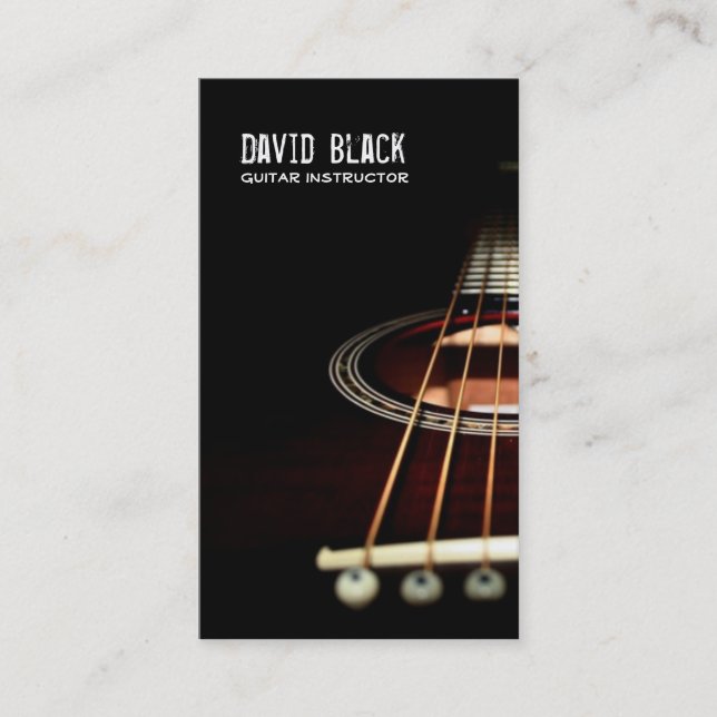 Guitar Instructor Music, Affärskort Visitkort (Framsida)
