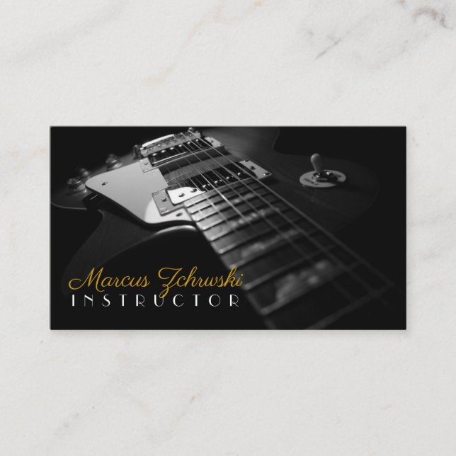 Guitar Instructor, Music, instrument Visitkort (Framsida)