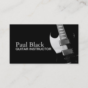 Guitar Instructor Music Instruments Business Visitkort
