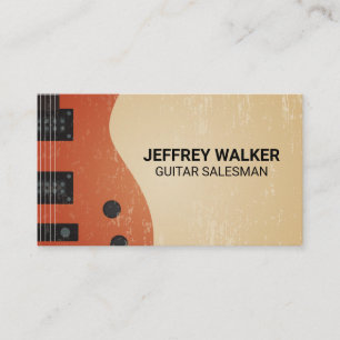 Guitar Instrument Grungy Background Visitkort