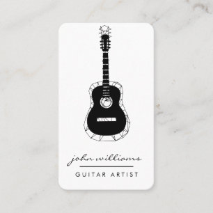 Guitar Instrument Music Teacher DJ Event Manager Visitkort