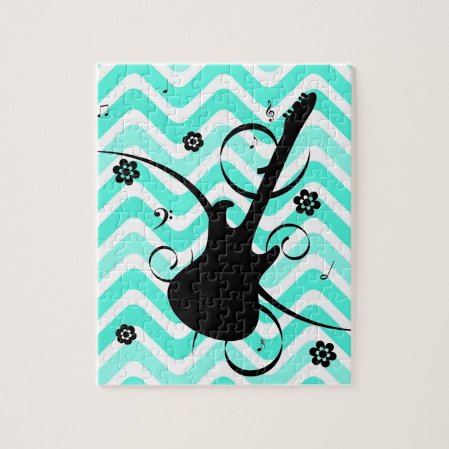 Guitar Jigszawa Puzzle Pussel (Vertikal)