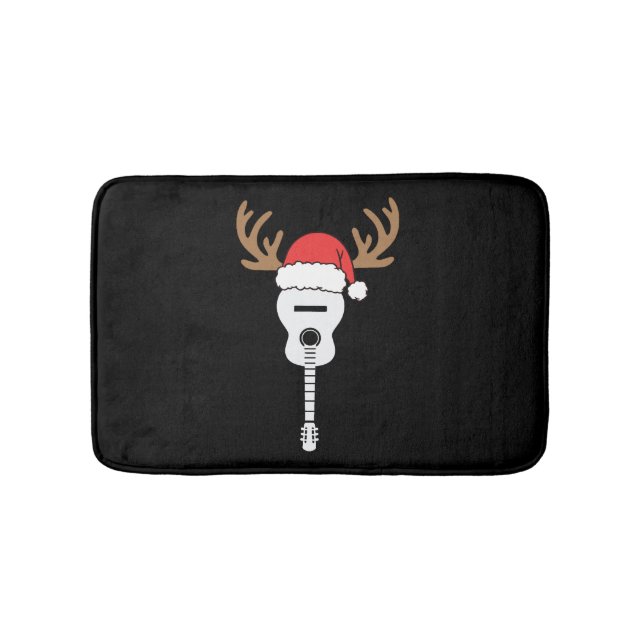Guitar jul Santa Hat Reindeer Badrumsmatta (Framsidan)