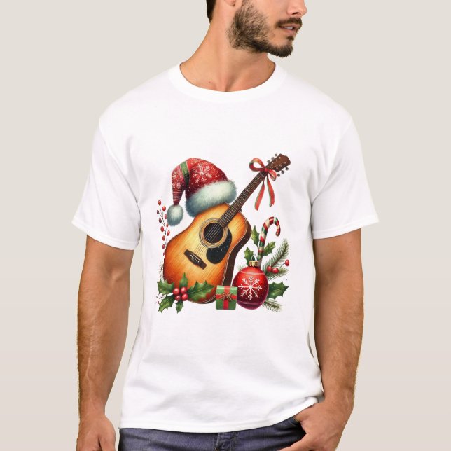 Guitar julafton t shirt (Framsida)