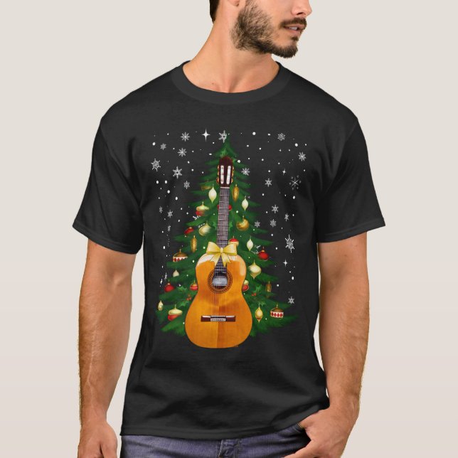Guitar julmusik Grafik För manar kvinnor T Shirt (Framsida)