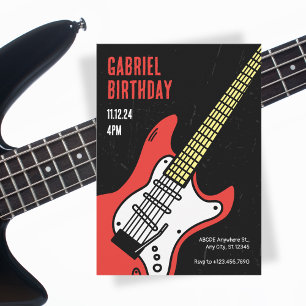 Guitar-kalender i sten inbjudningar