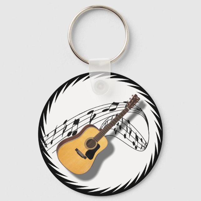 GUITAR-KEYCHAIN NYCKELRING (Framsida)