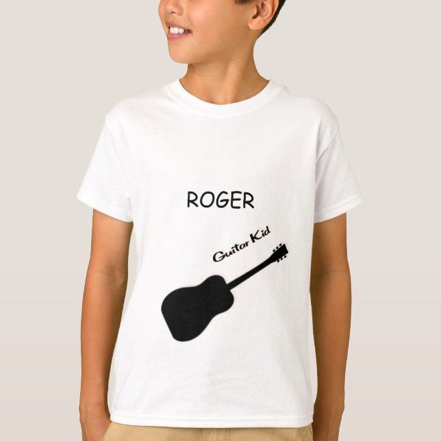 Guitar Kid Anpassat namn t-tröjor T Shirt (Framsida)
