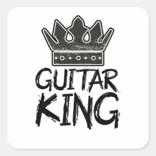 Guitar kung fyrkantigt klistermärke