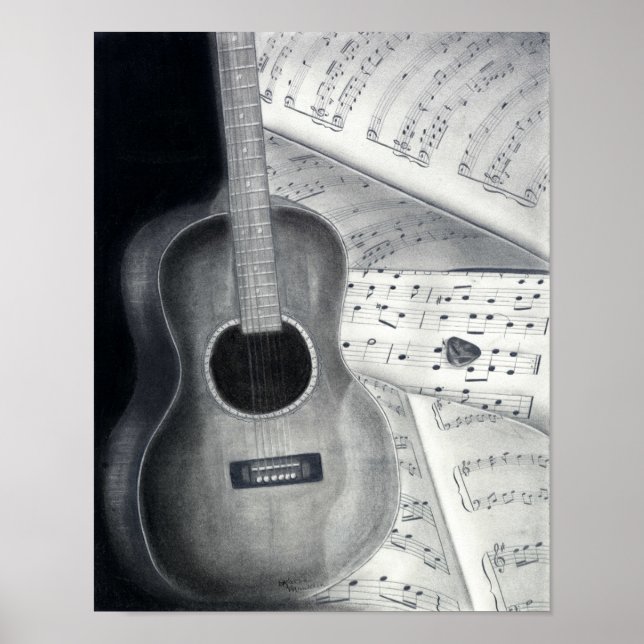 Guitar & Lakan Music Poster Art (Framsidan)