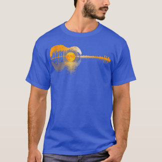 Guitar Lake Reflections Music And Guitar Lover Gui T Shirt