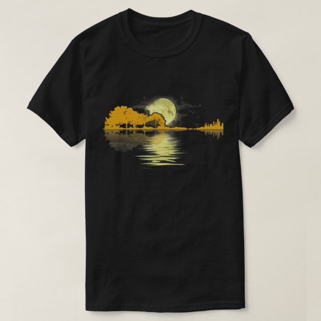 Guitar Lake Shadow Love Gitarr T Shirt (Design framsida)