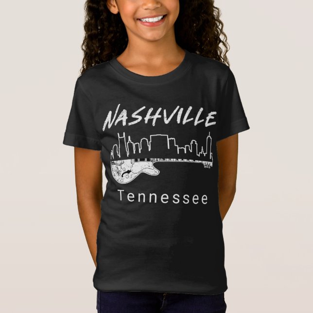 Guitar Land Music Souvenir Gift Nashville T Shirt (Framsida)