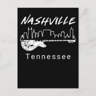 Guitar Land Music Souvenir Gift Nashville Vykort