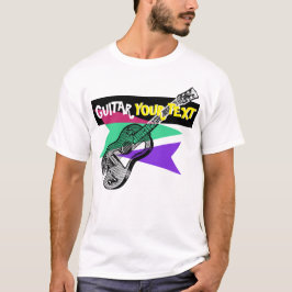 Guitar Legend Hero Retro Illustration Anpassningsb Tee