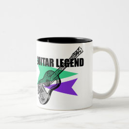 Guitar Legend Retro Vintage Illustration Mugg