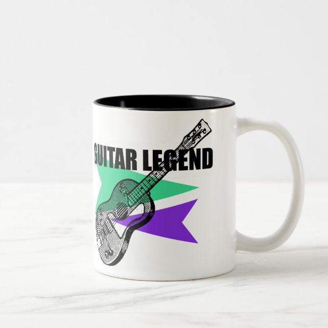 Guitar Legend Retro Vintage Illustration Mugg (Höger)