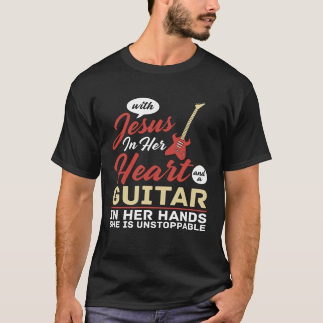 Guitar Lesson Guitarist Beginner Music Instrument  T Shirt (Framsida)