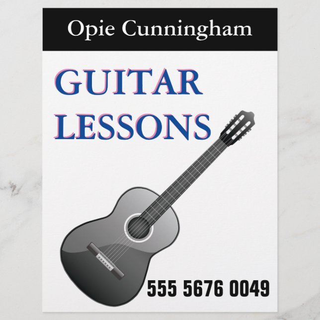 GUITAR Lessons Business Advertising Flyer (Framsidan)