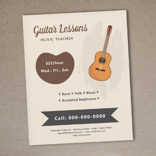 Guitar Lessons Flygblad