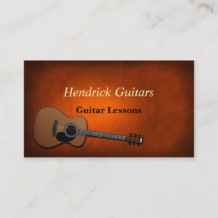Guitar Lessons Guitar Sales Visitkort