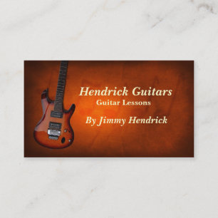Guitar Lessons Guitar Sales Visitkort