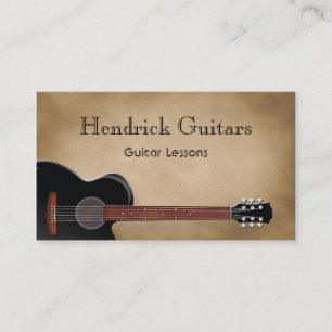 Guitar Lessons Guitar Sales Visitkort