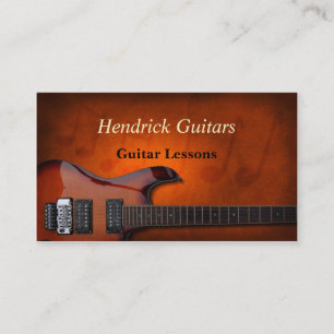 Guitar Lessons Guitar Sales Visitkort