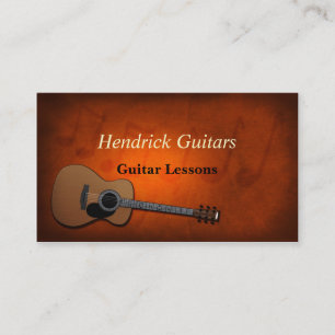 Guitar Lessons Guitar Sales Visitkort