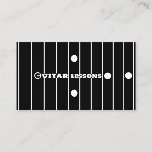 Guitar Lessons Guitarist Music Instruktör Lärare Visitkort