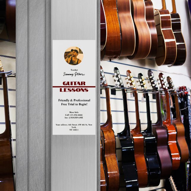 Guitar Lessons Magent Poster (Skapare uppladdad)