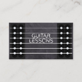 Guitar Lessons Music Instruktör Class Pro Visitkort