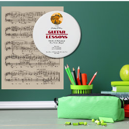 Guitar Lessons Reklamcirkel Magent Magnet