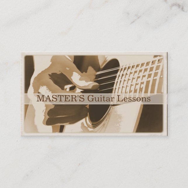 Guitar Lessons/ Sales Affärskorts Visitkort (Framsida)
