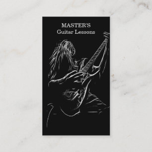 Guitar Lessons/ Sales Affärskorts Visitkort