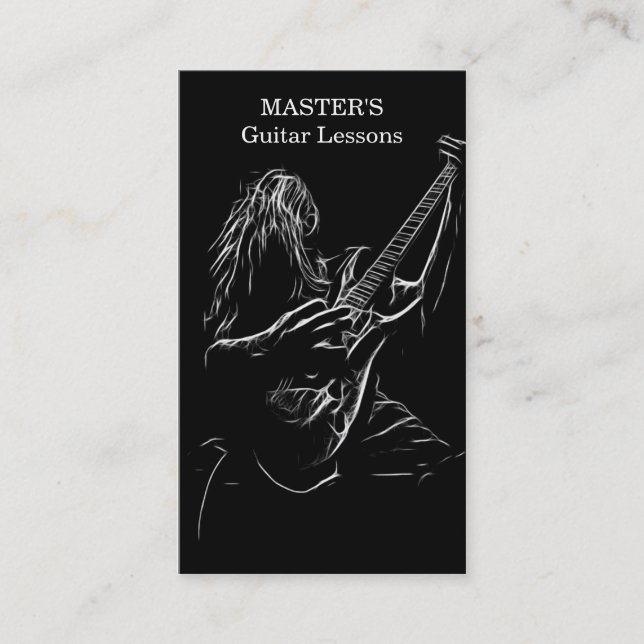 Guitar Lessons/ Sales Affärskorts Visitkort (Framsida)