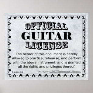 Guitar-licens Poster