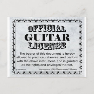 Guitar-licens Vykort