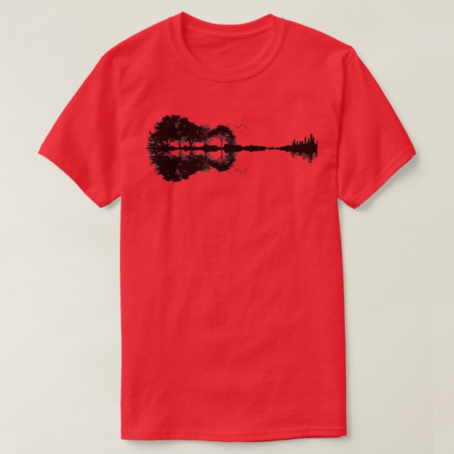 Guitar liggande Music Ligcape T Shirt (Design framsida)