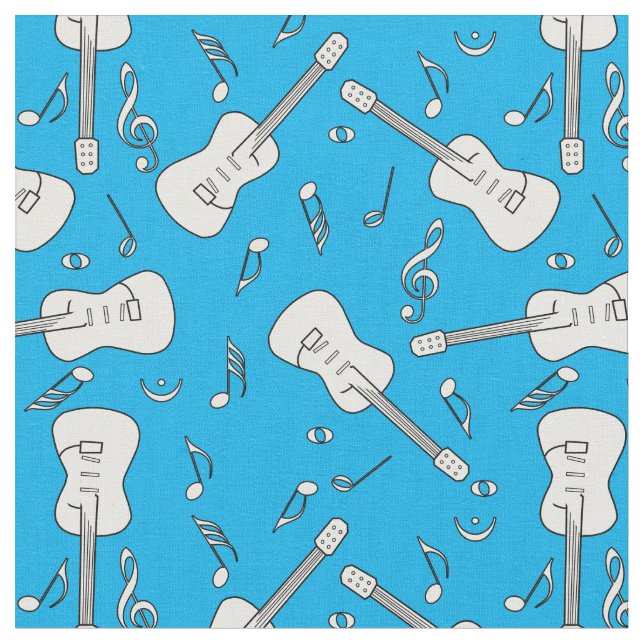 Guitar Linjer Musik noter Tyg (Närbild)